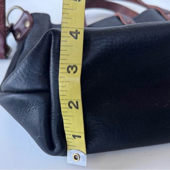 Go Forth Goods Avery Leather Tote Bag Mini Crossbody Color Block - Picture 11 of 15